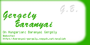 gergely baranyai business card